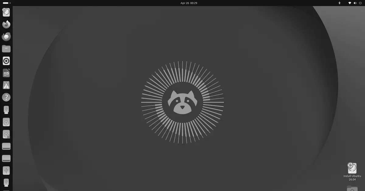 Ubuntu 26.04 LTS desktop running the GNOME desktop environment
