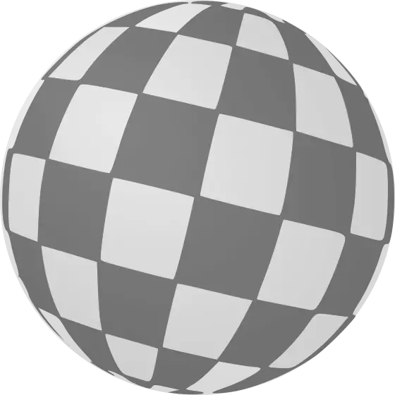 The Amiga Boing Ball, a red and white checkered ball