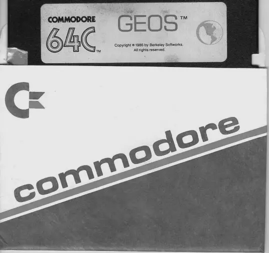5.25-inch GEOS floppy disk for the Commodore 64C (1986)