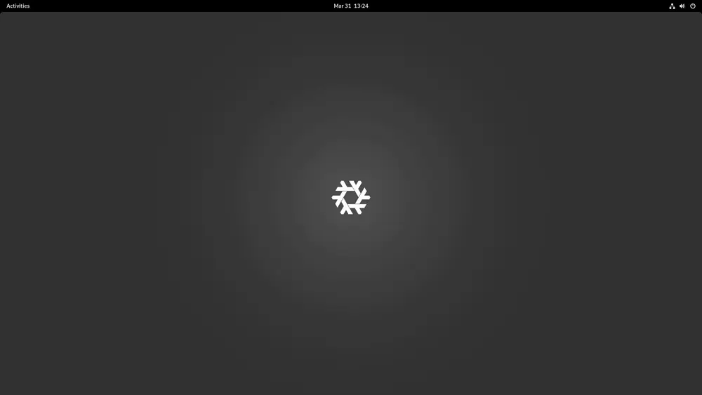 Default GNOME desktop of NixOS 21.11 running