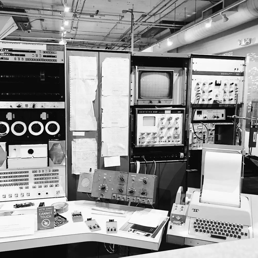 DEC PDP-7 minicomputer, the kind of machine on which Ken Thompson wrote the first UNIX