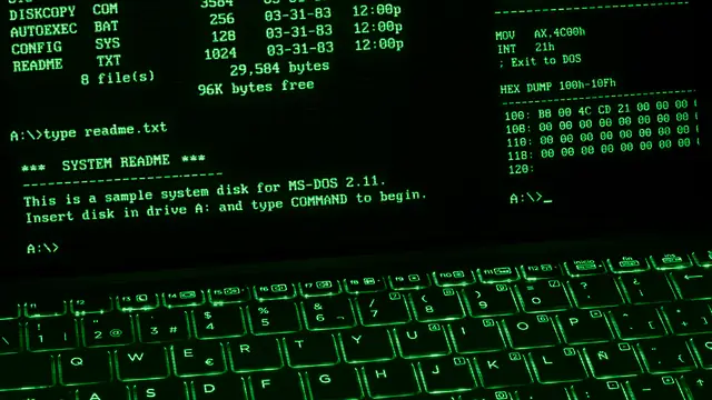 Vintage green-phosphor computer terminal evoking the early days of UNIX