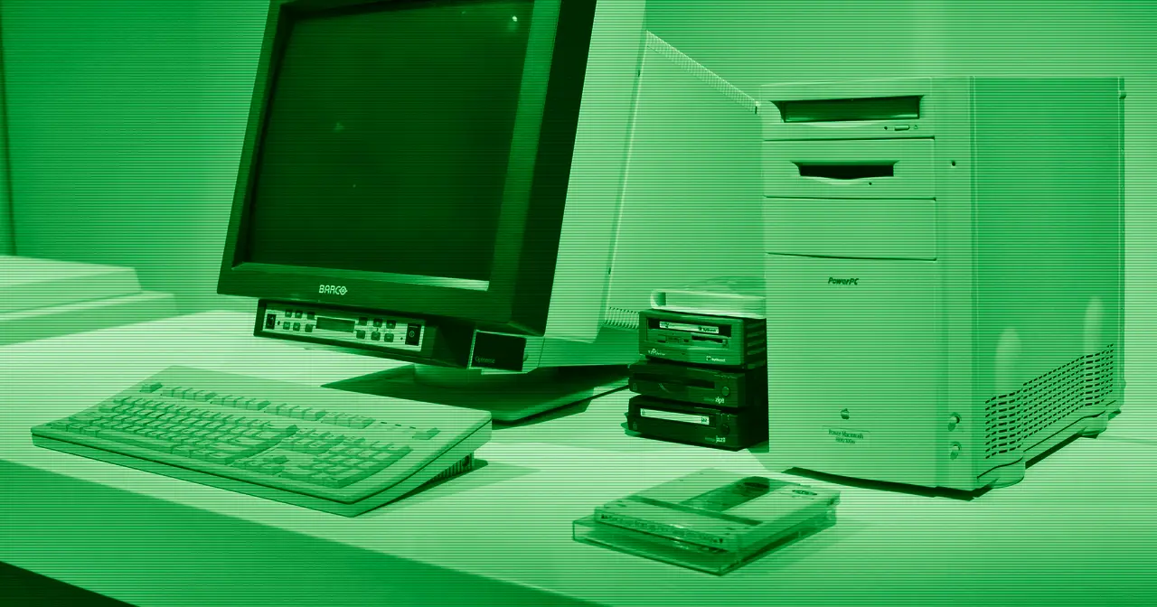 Vintage computer monitor evoking the early days of personal computing