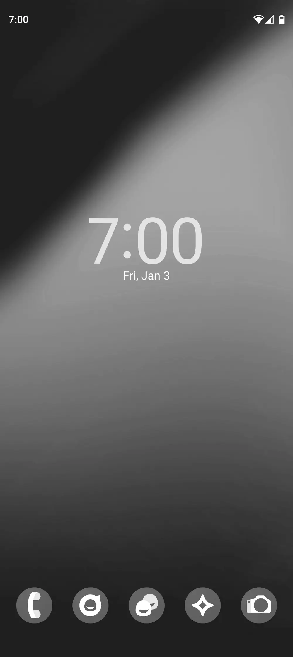 Home screen of LineageOS 22.1 based on Android 15