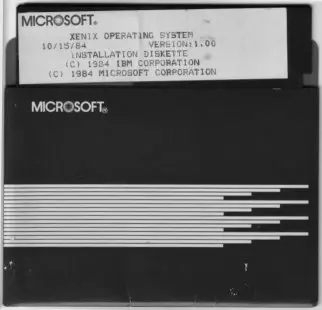 Microsoft Xenix 1.0 5.25-inch installation diskette